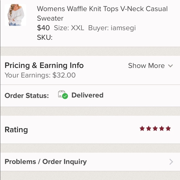 Womens Waffle Knit Tops V-Neck Casual Sweater - Picture 6 of 6